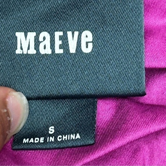 Anthropologie Maeve Mona Off the Shoulder Midi Dress Fuchsia - Picture 9 of 9